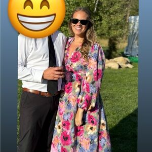 Floral Long Sleeve Maxi Dress